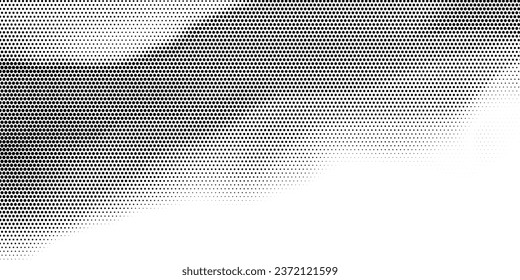 Resumen de fondo de medio tono. Círculos blancos y negros de diferente tamaño.Ilustración vectorial de un fondo punteado.