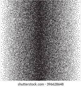 Abstract Halftone Background with Black Dots. Engraving Pattern For Your Design. Vector Dotwork Illustration.