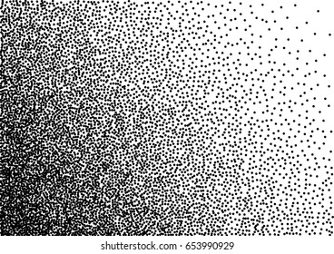 Abstract Halftone Background with Black Dots. Vector Dotwork Illustration. Stipple pattern for design.