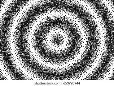 Abstract Halftone Background with Black Dots. Vector Dotwork Illustration. Stipple pattern for design.