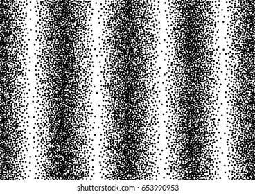 Abstract Halftone Background with Black Dots. Vector Dotwork Illustration. Stipple pattern for design.