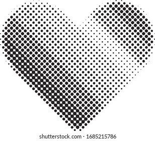 abstract halftone background. black halftone love white background.