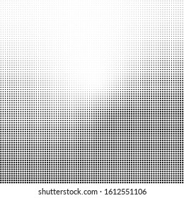 Abstract halftone background in black and white. Dotted vector pattern.