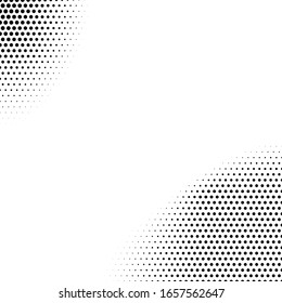Abstract halftone background in black and white. Dotted vector pattern.