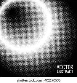 Abstract Halftone Background. Black White Dots Pattern. Vector Illustration