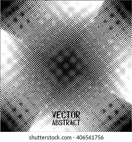 Abstract Halftone Background. Black White Dots Pattern. Vector Illustration