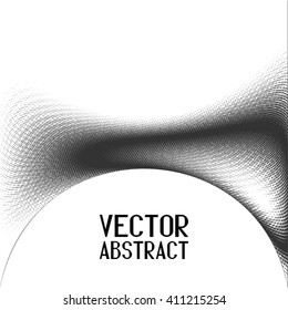 Abstract Halftone Background. Black White Dots Pattern. Vector Illustration