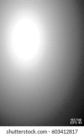 Abstract Halftone Background. Black and White Dots Pattern. Vector Illustration