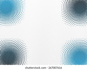 Abstract halftone background with blue circles