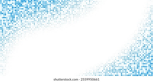 Abstract Halftone Background with Blue Dots. Pop art comic design perfect as banner, wallpaper. Gold texture