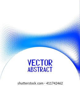 Abstract Halftone Background. Blue Dots Pattern. Vector Illustration