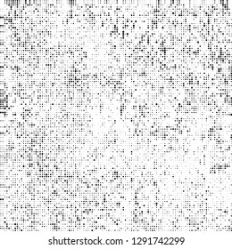 Abstract halftone background. Chaotic texture of black dots on white