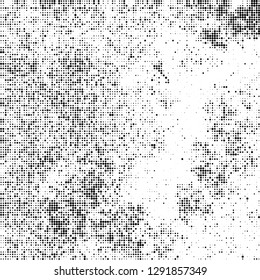 Abstract halftone background. Chaotic texture of black dots on white