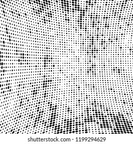 Abstract halftone background. Chaotic vector pattern of black dots on white. Modern style for printing and design creation