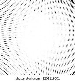Abstract halftone background. Chaotic vector pattern of black dots on white. Modern style for printing and design creation