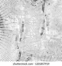 Abstract halftone background. Chaotic vector pattern of black dots on white. Modern style for printing and design creation
