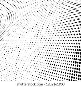 Abstract halftone background. Chaotic vector pattern of black dots on white. Modern style for printing and design creation