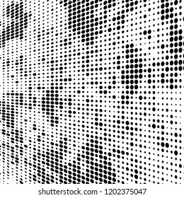 Abstract halftone background. Chaotic vector pattern of black dots on white. Modern style for printing and design creation