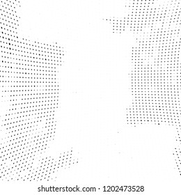 Abstract halftone background. Chaotic vector pattern of black dots on white. Modern style for printing and design creation