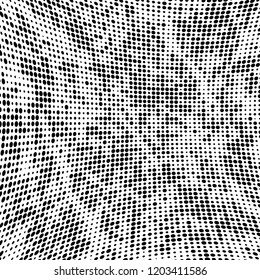 Abstract halftone background. Chaotic vector pattern of black dots on white. Modern style for printing and design creation