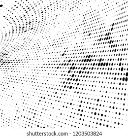 Abstract halftone background. Chaotic vector pattern of black dots on white. Modern style for printing and design creation