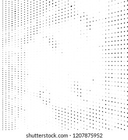 Abstract halftone background. Chaotic vector pattern of black dots on white. Modern style for printing and design creation