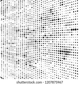 Abstract halftone background. Chaotic vector pattern of black dots on white. Modern style for printing and design creation