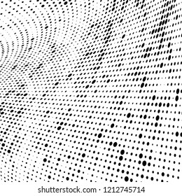 Abstract halftone background. Chaotic vector pattern of black dots on white. Modern style for printing and design creation
