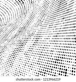Abstract halftone background. Chaotic vector pattern of black dots on white. Modern style for printing and design creation
