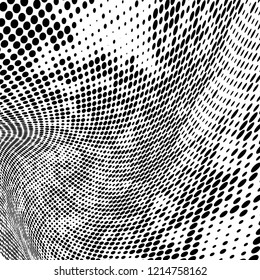 Abstract halftone background. Chaotic vector pattern of black dots on white. Modern style for printing and design creation