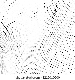 Abstract halftone background. Chaotic vector pattern of black dots on white. Modern style for printing and design creation