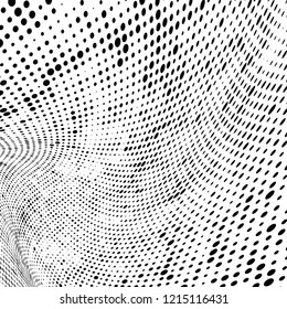 Abstract halftone background. Chaotic vector pattern of black dots on white. Modern style for printing and design creation