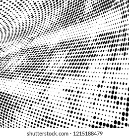 Abstract halftone background. Chaotic vector pattern of black dots on white. Modern style for printing and design creation