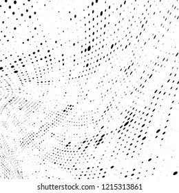 Abstract halftone background. Chaotic vector pattern of black dots on white. Modern style for printing and design creation