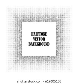 Abstract halftone background with characters. Monochrome pattern with letters.  Vector modern futuristic texture for posters, sites, business cards, postcards, interior design, labels and stickers.
