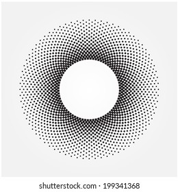 Abstract Halftone Background, halftone circle shape. Vector illustration