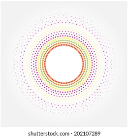 Abstract Halftone Background, halftone circle shape. Vector illustration