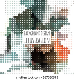 Abstract halftone background with colorful dots. Vector illustration