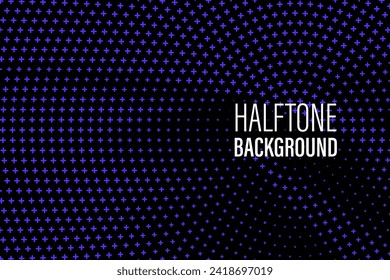 The abstract halftone background consists of different dots.