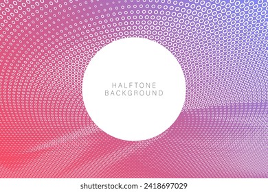 The abstract halftone background consists of different dots.
