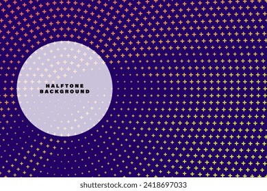 The abstract halftone background consists of different dots.