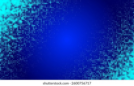 The abstract halftone background consists of different dots.