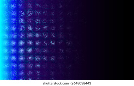 O fundo de meio-tom abstrato consiste em diferentes pontos e azul abstrato com brilho