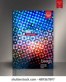 Abstract halftone background. Cover design. Pop Art texture.