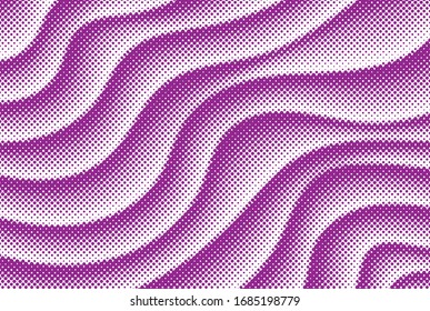 Fondo abstracto de medio tono con líneas de curva y ondas. Papel tapizado con agua cortada en papel.