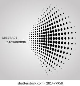 Abstract halftone background design element. Abstract vector of black and white dots pattern. Abstract dots shape