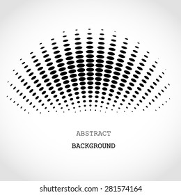 Abstract halftone background design element. Abstract vector of black and white dots pattern