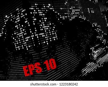 abstract halftone background in different planes