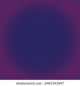 Fondo Abstractas de semitonos. Fondo de puntos, patrón, textura. Fondo de arte Pop azul y Ilustración vectorial de color magenta.