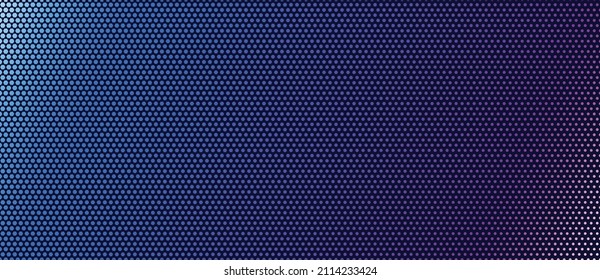 Abstract halftone background with dots. Blue and purple mosaic gradient.